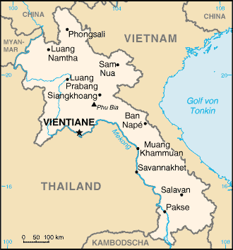 Laos-Karte